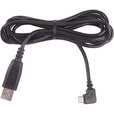 Haakse USB - Micro USB kabel zwart 1 meter