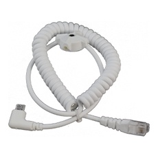 Micro USB kabel DISLUX met laad- en alarmfunctie wit (RJ-11)