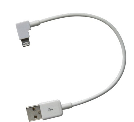 Haakse iPad Lightning - USB kabel wit 0,2 meter