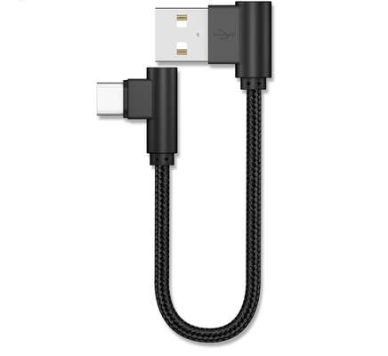 Haakse iPad Lightning - USB kabel zwart 0,2 meter