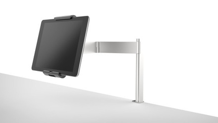 Durable universele 7-13 inch tablet tafelstandaard met zwenkarm zilver